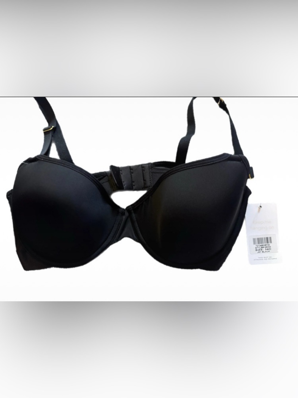 NWT Lively Comfort Curve Black Underwire T-Shirt Bra 34D
